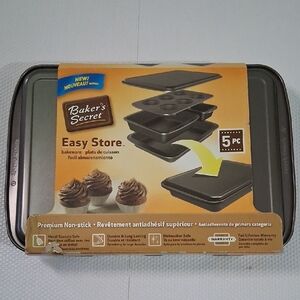 Baker's Secret Easy Store Bakeware Set 5pc